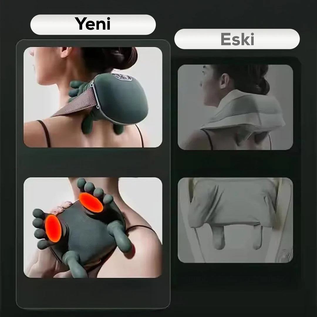 Isıtmalı El Şekilli Taşınabilir Şarjlı Masaj Aleti
