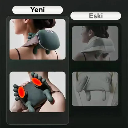 Isıtmalı El Şekilli Taşınabilir Şarjlı Masaj Aleti